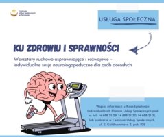 Plakat usługi społecznej "Ku zdrowiu i sprawności"